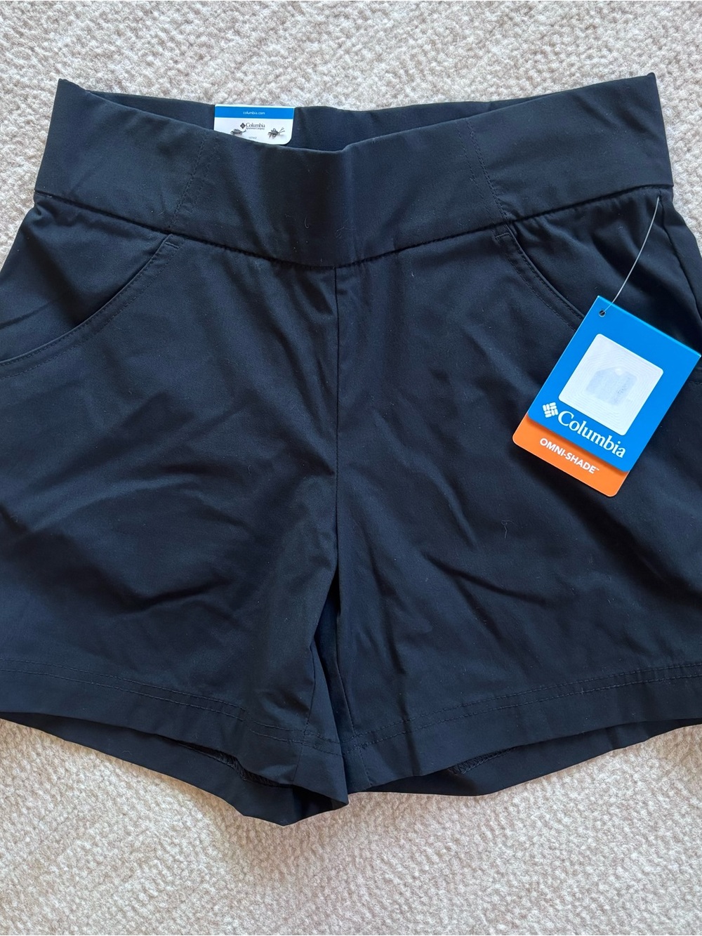 Columbia 5” Black Athletic Shorts with Omni-Shade